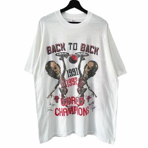 ■激レア■90s CHICAGO BULLS 世界チャンピオン JORDAN Tシャツ XL シカゴブルズ ジョーダン USA製 ビンテージ