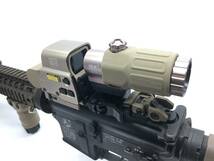 EOtech　EXPS3　G33マグニファイア　(TAN)　レプリカ　３倍ブースター　ホロサイトセット　PVCワッペン1枚付き!!_画像3