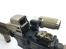 EOtech　EXPS3　G33マグニファイア　(TAN)　レプリカ　３倍ブースター　ホロサイトセット　PVCワッペン1枚付き!!_画像4