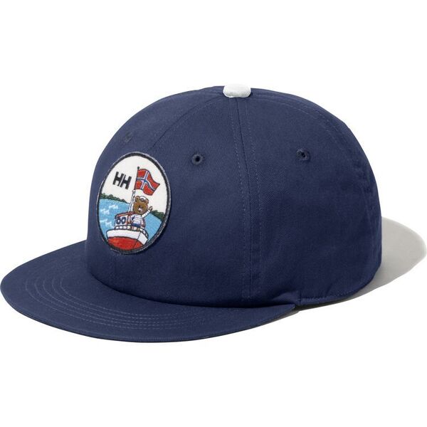 ★ヘリーハンセン キャップ ヘリーベアキャップ ネイビー 53~55 フリー CAP コットン ツイル キャップ ワッペン サイズ調整可能