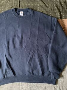 90s XL JERZEES vintage スウェット 無地 navy 紺 USA製 アメリカ製 ジャージーズ ビンスエ