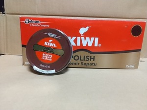 n KIWI SHOE POLISH BROWN 茶　靴墨　ワックス　45ml　t