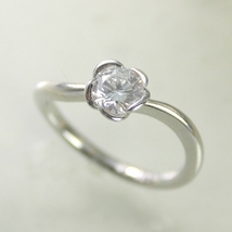 婚約指輪 安い プラチナ ダイヤモンド リング 0.4カラット 鑑定書付 0.428ct Dカラー IFクラス 3EXカット H&C CGL_画像1