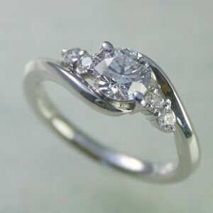 婚約指輪 安い ダイヤモンド プラチナ 0.5カラット 鑑定書付 0.508ct Ｉカラー SI1クラス 3EXカット H&C AGT 通販
