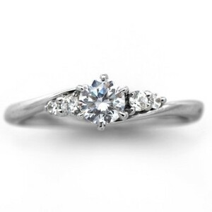 婚約指輪 安い ダイヤモンド リング プラチナ 0.4カラット 鑑定書付 0.421ct Fカラー　VS1クラス 3EXカット H&C CGL 通販