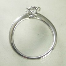 婚約指輪 安い エンゲージリング ダイヤモンド 0.4カラット プラチナ 鑑定書付 0.419ct Fカラー VVS2クラス 3EXカット H&C CGL_画像2