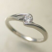 婚約指輪 プロポーズ用 エンゲージリング ダイヤモンド 0.2カラット プラチナ 鑑定書付 0.263ct Eカラー VS2クラス 3EXカット H&C CGL_画像1