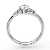 婚約指輪 安い プラチナ ダイヤモンド リング 0.2カラット 鑑定書付 0.233ct Dカラー SI1クラス 3EXカット H&C CGL_画像2