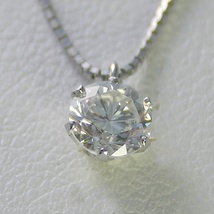 ダイヤモンド ネックレス プラチナ 一粒 0.6ct 鑑定書付 0.60ctup Gカラー VVSクラス 3EXカット H&C CGL_画像1