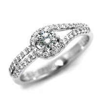婚約指輪 安い エンゲージリング ダイヤモンド プラチナ 0.2カラット 鑑定書付 0.214ct Fカラー VVS2クラス 3EXカット H&C CGL 通販_画像1