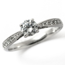 婚約指輪 安い プラチナ ダイヤモンド リング 1.0カラット 鑑定書付 1.003ct Fカラー VS2クラス 3EXカット H&C CGL_画像1