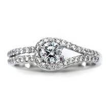 婚約指輪 安い プラチナ ダイヤモンド リング 0.2カラット 鑑定書付 0.264ct Fカラー VS2クラス 3EXカット H&C CGL_画像2