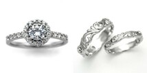婚約指輪 安い 結婚指輪 セットリング ダイヤモンド プラチナ 0.2カラット 鑑定書付 0.229ct Dカラー SI1クラス 3EXカット H&C CGL_画像1