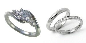 婚約指輪 安い 結婚指輪 セットリングダイヤモンド プラチナ 0.3カラット 鑑定書付 0.369ct Gカラー VS2クラス 3EXカット H&C CGL