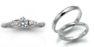 婚約指輪 安い 結婚指輪 セットリング ダイヤモンド プラチナ 0.2カラット 鑑定書付 0.262ct Fカラー VS1クラス 3EXカット H&C CGL