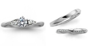 婚約指輪 安い 結婚指輪 セットリングダイヤモンド プラチナ 0.3カラット 鑑定書付 0.328ct Dカラー VS2クラス 3EXカット H&C CGL