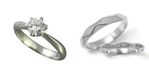 婚約指輪 安い 結婚指輪 セットリングダイヤモンド プラチナ 0.3カラット 鑑定書付 0.308ct Eカラー VVS2クラス 3EXカット H&C CGL