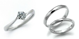 婚約指輪 安い 結婚指輪 セットリングダイヤモンド プラチナ 0.5カラット 鑑定書付 0.545ct Fカラー VVS1クラス 3EXカット H&C CGL