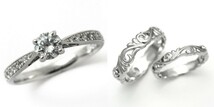 婚約指輪 結婚指輪 セットリング 安い ダイヤモンド プラチナ 0.3カラット 鑑定書付 0.369ct Gカラー VS2クラス 3EXカット H&C CGL_画像1