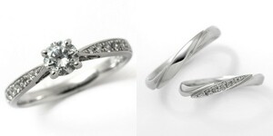 婚約指輪 安い 結婚指輪 セットリングダイヤモンド プラチナ 0.3カラット 鑑定書付 0.328ct Dカラー VS1クラス 3EXカット H&C CGL