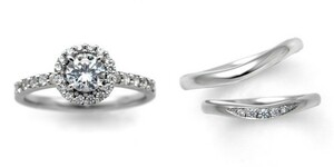 婚約指輪 安い 結婚指輪 セットリングダイヤモンド プラチナ 0.3カラット 鑑定書付 0.322ct Fカラー VS1クラス 3EXカット H&C CGL