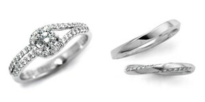 婚約指輪 安い 結婚指輪 セットリング ダイヤモンド プラチナ 0.2カラット 鑑定書付 0.221ct Fカラー SI1クラス 3EXカット H&C CGL