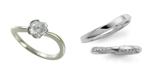 婚約指輪 安い 結婚指輪 セットリングダイヤモンド プラチナ 0.3カラット 鑑定書付 0.334ct Fカラー VS2クラス 3EXカット H&C CGL