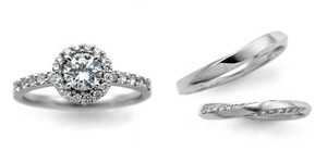 婚約指輪 安い 結婚指輪 セットリング ダイヤモンド プラチナ 0.2カラット 鑑定書付 0.209ct Fカラー VVS1クラス 3EXカット H&C CGL