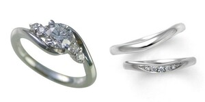 婚約指輪 安い 結婚指輪 セットリングダイヤモンド プラチナ 0.3カラット 鑑定書付 0.335ct Gカラー VS2クラス 3EXカット H&C CGL