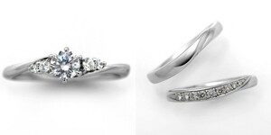 婚約指輪 安い 結婚指輪 セットリングダイヤモンド プラチナ 0.3カラット 鑑定書付 0.350ct Dカラー VVS1クラス 3EXカット H&C CGL