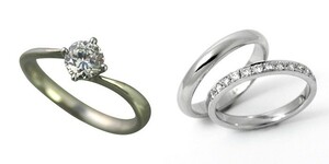 婚約指輪 結婚指輪 セットリング 安い ダイヤモンド プラチナ 0.3カラット 鑑定書付 0.307ct Fカラー VVS1クラス 3EXカット H&C CGL