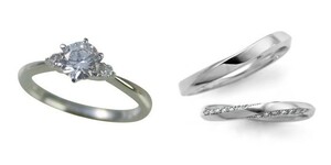 婚約指輪 安い 結婚指輪 セットリング ダイヤモンド プラチナ 0.5カラット 鑑定書付 0.509ct Gカラー IFクラス 3EXカット H&C CGL