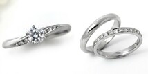 婚約指輪 安い 結婚指輪 セットリング ダイヤモンド プラチナ 0.2カラット 鑑定書付 0.231ct Fカラー VS2クラス 3EXカット H&C CGL_画像1