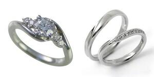 婚約指輪 安い 結婚指輪 セットリングダイヤモンド プラチナ 0.3カラット 鑑定書付 0.353ct Dカラー VS1クラス 3EXカット H&C CGL