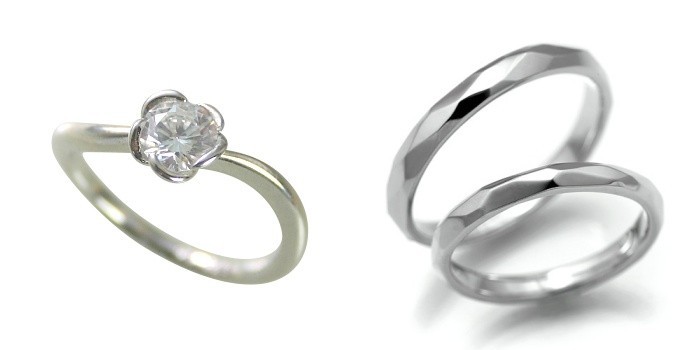 婚約指輪 結婚指輪 セットリング 安い ダイヤモンド プラチナ 0.3カラット 鑑定書付 0.319ct Dカラー VS1クラス 3EXカット H&C CGL