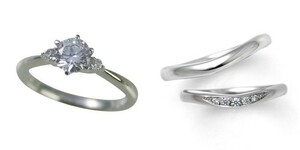 婚約指輪 安い 結婚指輪 セットリングダイヤモンド プラチナ 0.3カラット 鑑定書付 0.315ct Dカラー VS1クラス 3EXカット H&C CGL