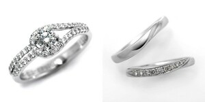 婚約指輪 安い 結婚指輪 セットリング ダイヤモンド プラチナ 0.2カラット 鑑定書付 0.233ct Fカラー VVS2クラス 3EXカット H&C CGL