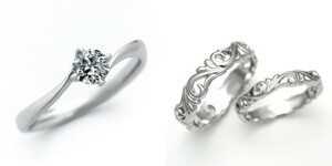 婚約指輪 安い 結婚指輪 セットリング ダイヤモンド プラチナ 0.2カラット 鑑定書付 0.255ct Fカラー VVS1クラス 3EXカット H&C CGL