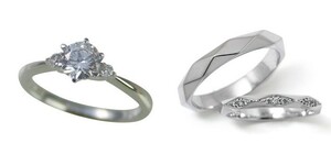 婚約指輪 安い 結婚指輪 セットリング ダイヤモンド プラチナ 0.5カラット 鑑定書付 0.532ct Dカラー VVS1クラス 3EXカット H&C CGL