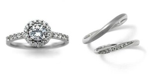 婚約指輪 安い 結婚指輪 セットリング ダイヤモンド プラチナ 0.2カラット 鑑定書付 0.212ct Fカラー VS2クラス 3EXカット H&C CGL