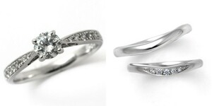 婚約指輪 安い 結婚指輪 セットリング ダイヤモンド プラチナ 0.2カラット 鑑定書付 0.203ct Dカラー VS2クラス 3EXカット H&C CGL