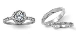 婚約指輪 安い 結婚指輪 セットリング ダイヤモンド プラチナ 0.2カラット 鑑定書付 0.298ct Dカラー VVS1クラス 3EXカット H&C CGL