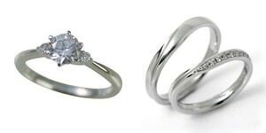 婚約指輪 安い 結婚指輪 セットリングダイヤモンド プラチナ 0.3カラット 鑑定書付 0.305ct Eカラー VS2クラス 3EXカット H&C CGL