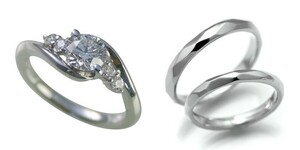 婚約指輪 安い 結婚指輪 セットリングダイヤモンド プラチナ 0.3カラット 鑑定書付 0.311ct Eカラー VVS2クラス 3EXカット H&C CGL