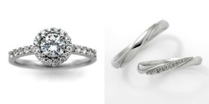 婚約指輪 安い 結婚指輪 セットリングダイヤモンド プラチナ 0.3カラット 鑑定書付 0.359ct Gカラー VS2クラス 3EXカット H&C CGL