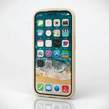 iPhone14 Pro用ハイブリッドケース [TOUGH SLIM LITE] 背面には高硬度ガラスに指紋が付きにくい特殊加工を採用: PM-A22CTSLFCGMI_画像3