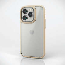 iPhone14 Pro用ハイブリッドケース [TOUGH SLIM LITE] 背面には高硬度ガラスに指紋が付きにくい特殊加工を採用: PM-A22CTSLFCGMI_画像2