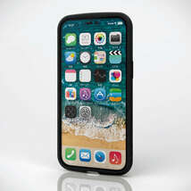 iPhone14 Pro Max用ハイブリッドケース [TOUGH SLIM LITE] 背面には高硬度の特殊樹脂採用 フレームカラータイプ: PM-A22DTSLFCBK_画像4