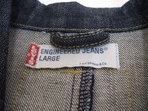 2-0902M♪ Levi's Engineered Jeans サイズL 日本製 デニムジャケット ネイビー リーバイス F89578_画像3