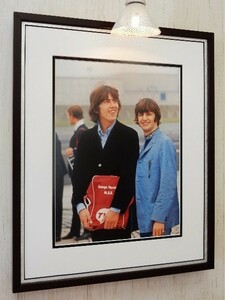  George * Harrison / apple * Star /US Tour/1965/ art Picture frame /George Harrison/Ringo Starr/Beatles/ Beatles /Fab4